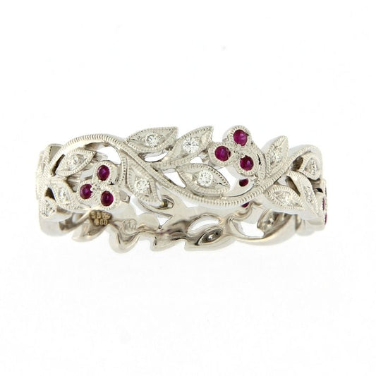 Spring Blossom Ring with Ruby