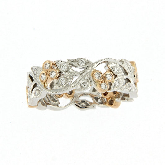 Spring Blossom Ring Rose White