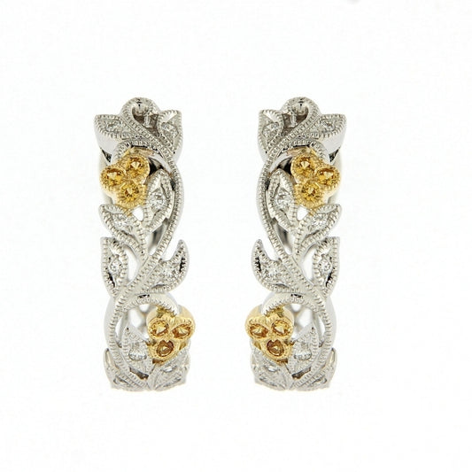 Lemon Blossom Hoop Earrings