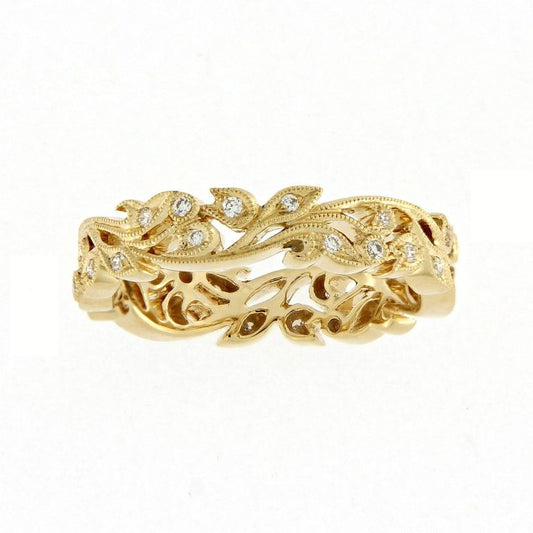 Evergreen Leaf Ring Yellow