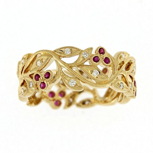 Cherry Blossom Ring Yellow Wide